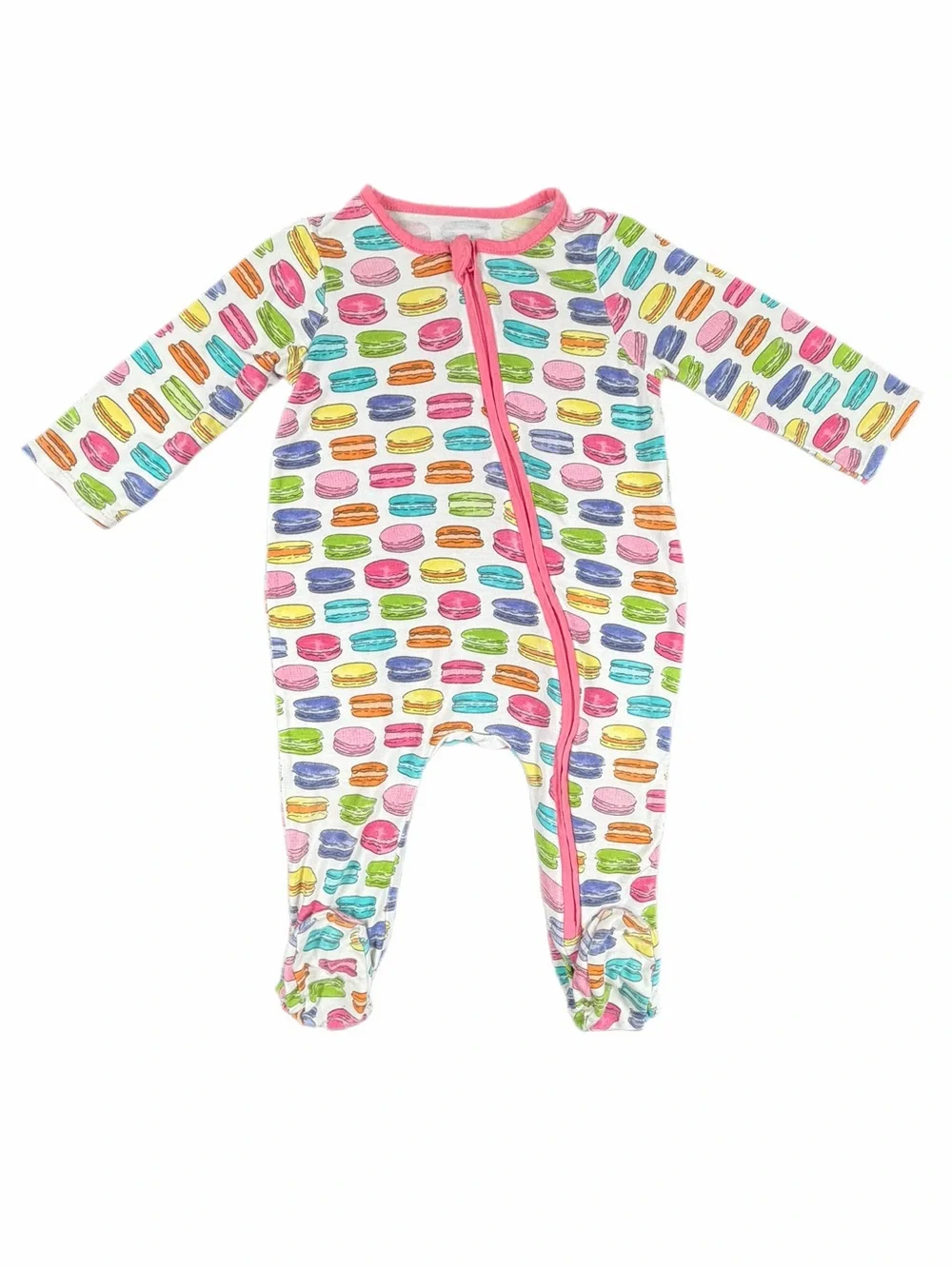 MUD PIE Bamboo Baby Macaron Sleeper - 6-9M
